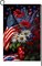 4th of July Floral Garden Flag 12x18 Vertical Double Sided Patriotic USA Flag Red Blue Memorial Day Independence Day Outside Decorations Burlap Yard Flag